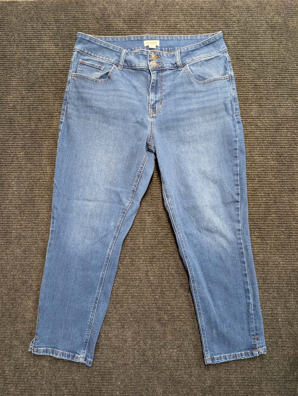 Jeans 16w Curvy High Rise Straight Slim Dark Wash Ankle Short Skinny minimalist